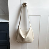 Vintage Casual Zipper Women's Bag Middle Hobos Handbags Soft PU Leather Ladies S