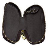 Vintage Cow Leather Key Wallet Zipper Holder