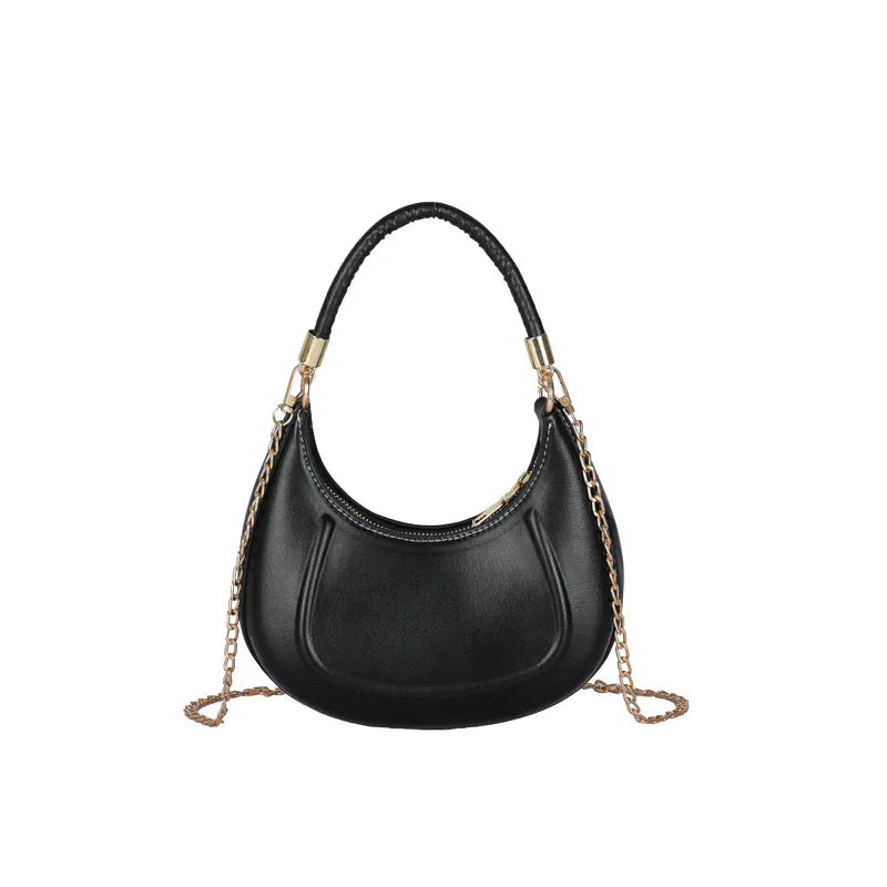 Vintage Leather Clutch Purse Small Shoulder Chain Crossbody Hobo Bag