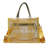 Vintage PVC Jelly Large Capacity Crossbody Tote Handbag