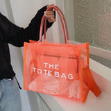 Vintage PVC Jelly Large Capacity Crossbody Tote Handbag