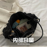 Vintage Pu Leather Women Handbag Solid Large Capacity Shoulder Bag