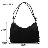 Vintage Pu Leather Women Handbag Solid Large Capacity Shoulder Bag