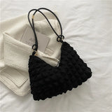 Vintage Pu Leather Women Handbag Solid Large Capacity Shoulder Bag