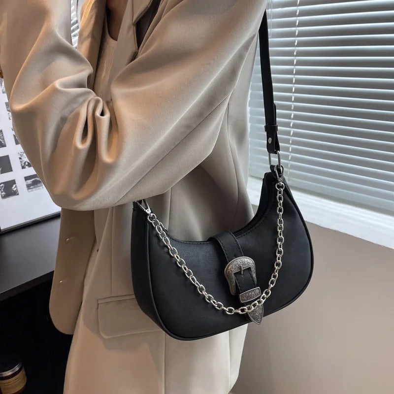 Vintage Small Underarm Bag Women's Handbags Ladies Shoulder Crossbody Bag