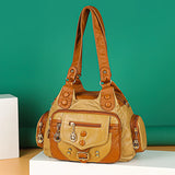 Vintage Style PU Leather Women Messenger Bag