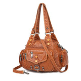 Vintage Style PU Leather Women Messenger Bag