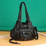 Vintage Style PU Leather Women Messenger Bag