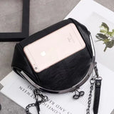 Vintage Shell Lock Bag Crossbody Shoulder Chains PU Leather Tote Handbags