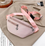 Women Waist Pack PU Chest Bag For Women