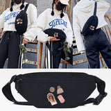 Cat Paw Print Chest Pack Waist Bag Cross Body Shoulder Bag
