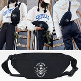 Skull Print Waist Bag Travel Chest Pack Unisex Hip Bag