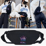 Skull Print Waist Bag Travel Chest Pack Unisex Hip Bag