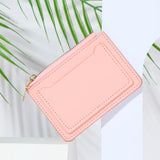 Women's Short Wallet PU Leather Zipper Casual Multi-card Solid