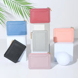 Women's Short Wallet PU Leather Zipper Casual Multi-card Solid