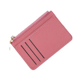 Short Wallet Women's PU Leather Zipper Multi-card Solid