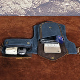 Waterproof Canvas+Leather Small Messenger Bag Fanny Pack 211-8