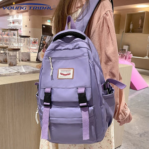 Waterproof Nylon Women Backpack Japanese Female Students