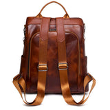 Waterproof PU Leather Women Backpack Light Travel Backpack School Bags