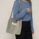 Waterproof Cotton Cloth Handbag for Women, Spring Autum Shoulder Bag