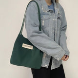 Waterproof Cotton Cloth Handbag for Women, Spring Autum Shoulder Bag