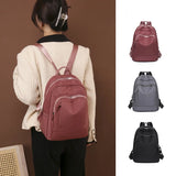 Waterproof Oxford Cloth Women's Backpack Large-Capacity Travel Bag