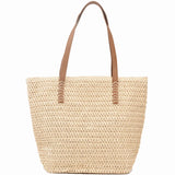 Bohemian Straw Beach Tote Bag Hand-Woven Shoulder Shopper