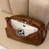 Women's Padded Winter Shoulder Bag Large Capacity Tote Crossbody Handbag