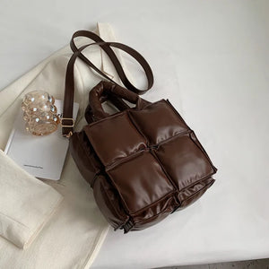 Winter Women's Shoulder Tote Space Cotton Feather Down Bag