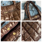 Winter Space Padded Handbag Tote Bags Women's Shoulder Underarm Bags