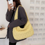 Winter Women Shoulder Bag Cotton Handbags Large Capacity Casual Crossbody Bags