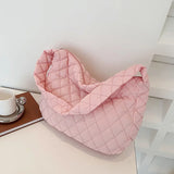 Winter Women Shoulder Bag Cotton Handbags Large Capacity Casual Crossbody Bags