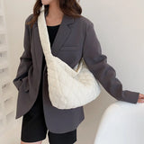 Winter Women Shoulder Bag Cotton Handbags Large Capacity Casual Crossbody Bags