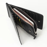 26 Slot Bifold Men Wallet Multifunctional Long Wallets Zipper Student Wallet