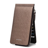 26 Slot Bifold Men Wallet Multifunctional Long Wallets Zipper Student Wallet