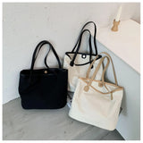 Canvas Tote Bag Large Capacity Shoulder Messenger Shopping Bag