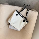 Canvas Tote Bag Large Capacity Shoulder Messenger Shopping Bag