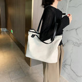 Canvas Tote Bag Large Capacity Shoulder Messenger Shopping Bag