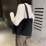 Canvas Tote Bag Large Capacity Shoulder Messenger Shopping Bag