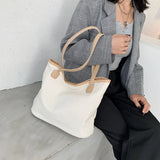 Canvas Tote Bag Large Capacity Shoulder Messenger Shopping Bag