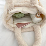 Cashmere Shoulder Bag Girl Cashmere Handbag Portable Messenger Bag