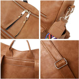 Women Backpack Travel Bag Casual Ladies Satchel Pu Leather Shoulder Bags