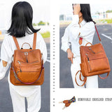 Women Backpack Travel Bag Casual Ladies Satchel Pu Leather Shoulder Bags