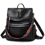 Women Backpack Travel Bag Casual Ladies Satchel Pu Leather Shoulder Bags