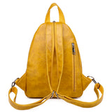 Women Leather Backpack Vintage Shoulder Bag for Girls School