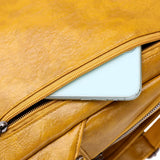 Women Leather Backpack Vintage Shoulder Bag for Girls School