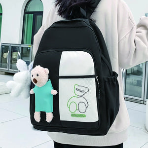 Women Backpack Teenagers Girls Large Nylon School Bag Female Anti Theft Bagpack