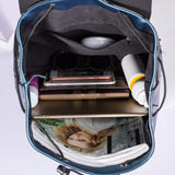 Geometric Patchwork Folding Backpack School Ladies Backpack For Teenage Girl