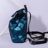 Geometric Patchwork Folding Backpack School Ladies Backpack For Teenage Girl