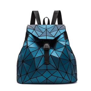 Geometric Patchwork Folding Backpack School Ladies Backpack For Teenage Girl